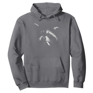 Funny Raccoon Smoking Cigarette Meme Hoodie Trash Panda Face Y2K Graphic TS11 Charcoal Print Your Wear