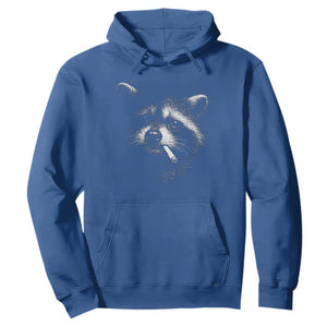 Funny Raccoon Smoking Cigarette Meme Hoodie Trash Panda Face Y2K Graphic TS11 Royal Blue Print Your Wear