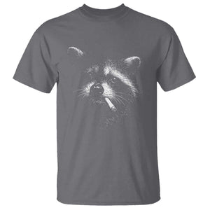 Funny Raccoon Smoking Cigarette Meme T Shirt Trash Panda Face Y2K Graphic TS11 Charcoal Print Your Wear