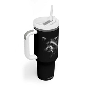 Funny Raccoon Smoking Cigarette Meme Tumbler With Handle Trash Panda Face Y2K Graphic TS11 Print Your Wear