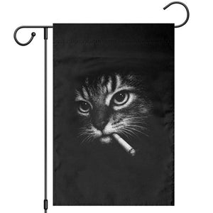 Funny Cat Smoking Cigarette Meme Garden Flag Cat Face Y2K Graphic TS11 Black Print Your Wear