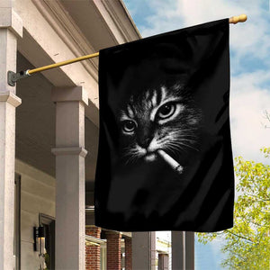 Funny Cat Smoking Cigarette Meme Garden Flag Cat Face Y2K Graphic TS11 Print Your Wear
