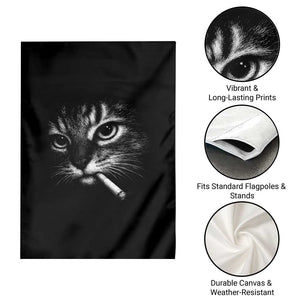 Funny Cat Smoking Cigarette Meme Garden Flag Cat Face Y2K Graphic TS11 Print Your Wear