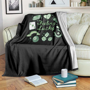 Feeling Lucky St Patricks Day Coquette Shamrock Throw Blanket TS11 Print Your Wear