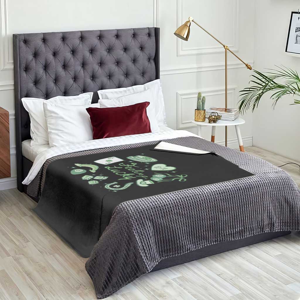 Feeling Lucky St Patricks Day Coquette Shamrock Throw Blanket TS11 Print Your Wear