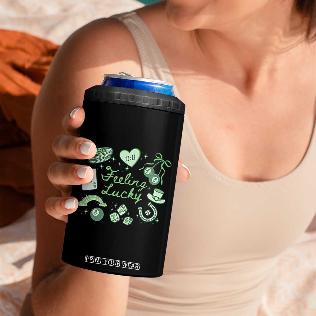 Feeling Lucky St Patricks Day Coquette Shamrock 4 in 1 Can Cooler Tumbler TS11 Print Your Wear