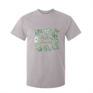 Feeling Lucky St Patricks Day Coquette Shamrock T Shirt For Kid TS11 Ice Gray Print Your Wear