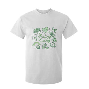 Feeling Lucky St Patricks Day Coquette Shamrock T Shirt For Kid TS11 White Print Your Wear