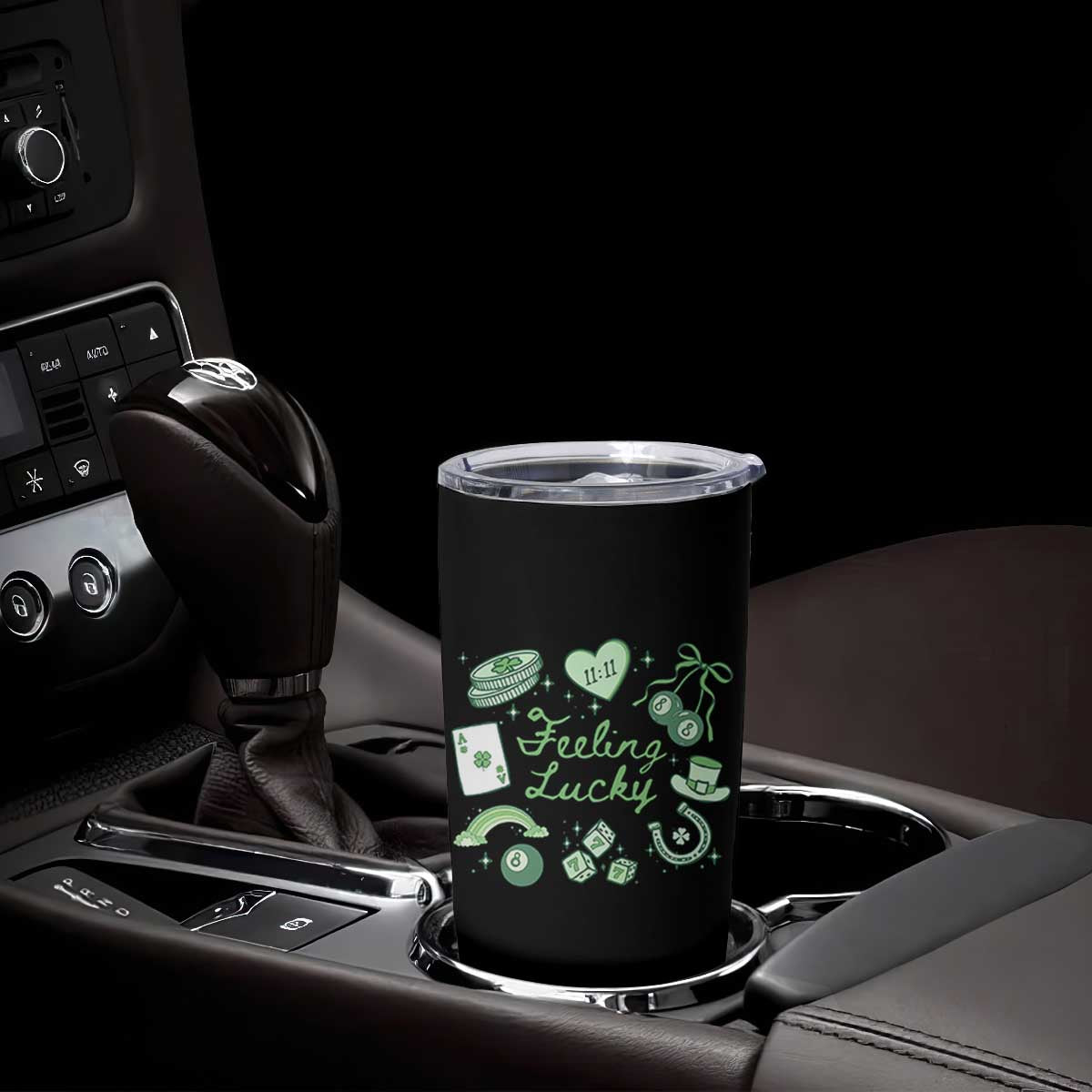 Feeling Lucky St Patricks Day Coquette Shamrock Tumbler Cup TS11 Print Your Wear
