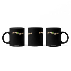 Funny St Patricks Day Shamrock The Creation of Adam Meme Coffee Mug TS11 Print Your Wear