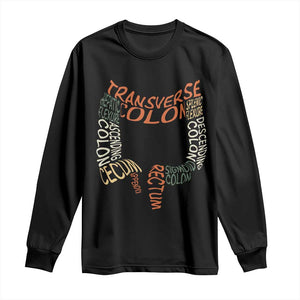 Funny GI Endoscopy Nurse Long Sleeve Shirt Colon Anatomy Colonoscopy TS11 Black Print Your Wear