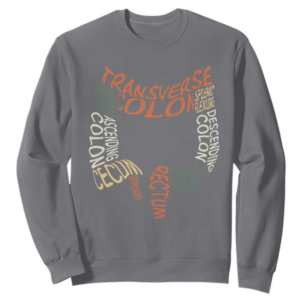 Funny GI Endoscopy Nurse Sweatshirt Colon Anatomy Colonoscopy TS11 Charcoal Print Your Wear