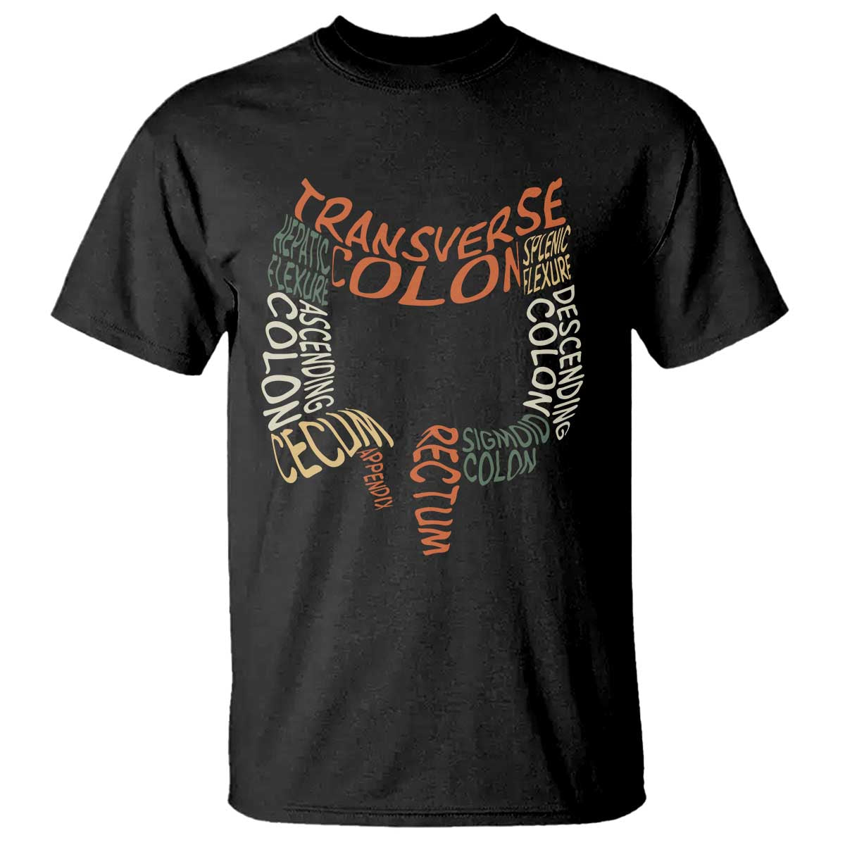 Funny GI Endoscopy Nurse T Shirt Colon Anatomy Colonoscopy TS11 Black Print Your Wear