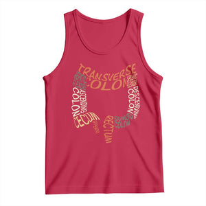 Funny GI Endoscopy Nurse Tank Top Colon Anatomy Colonoscopy TS11 Red Print Your Wear