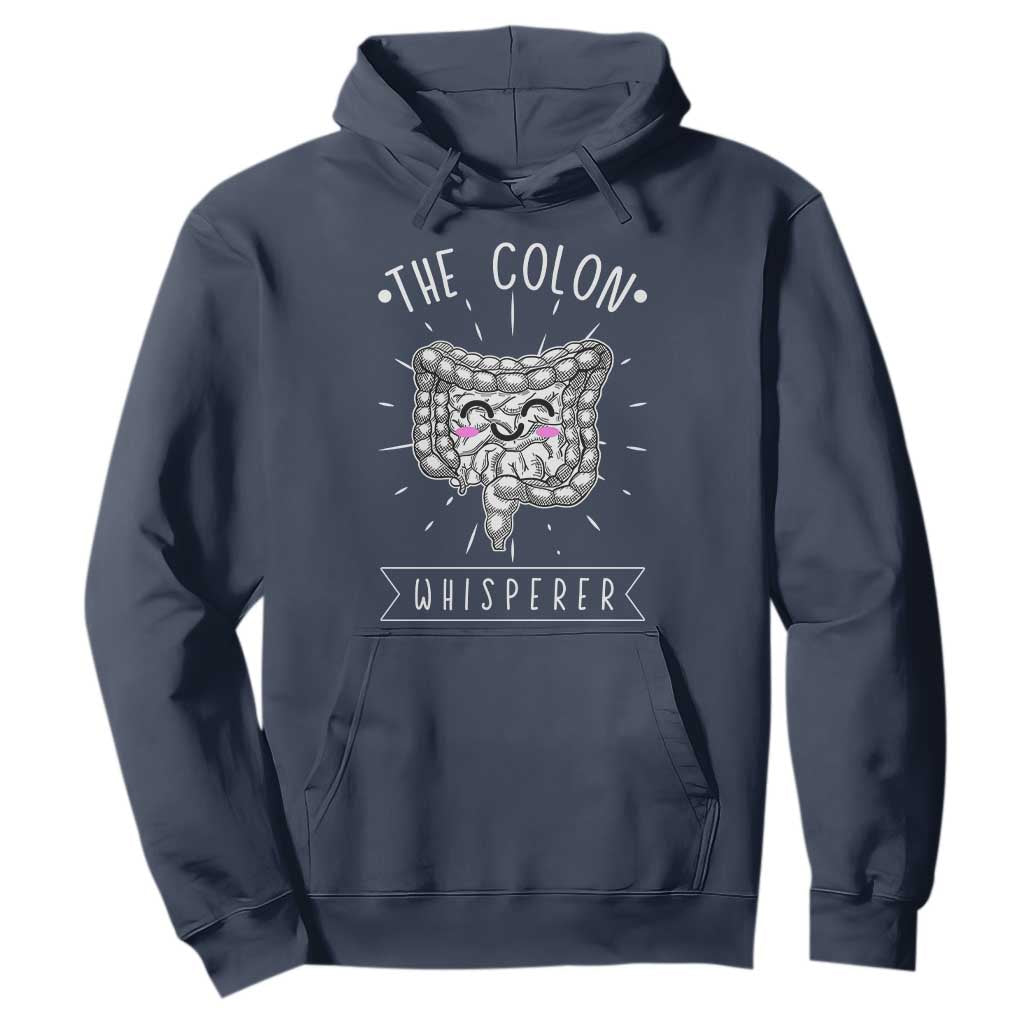 Funny Proctologist Endoscopy Nurse Hoodie The Colon Whisperer Endoscope Nurse TS11 Navy Print Your Wear