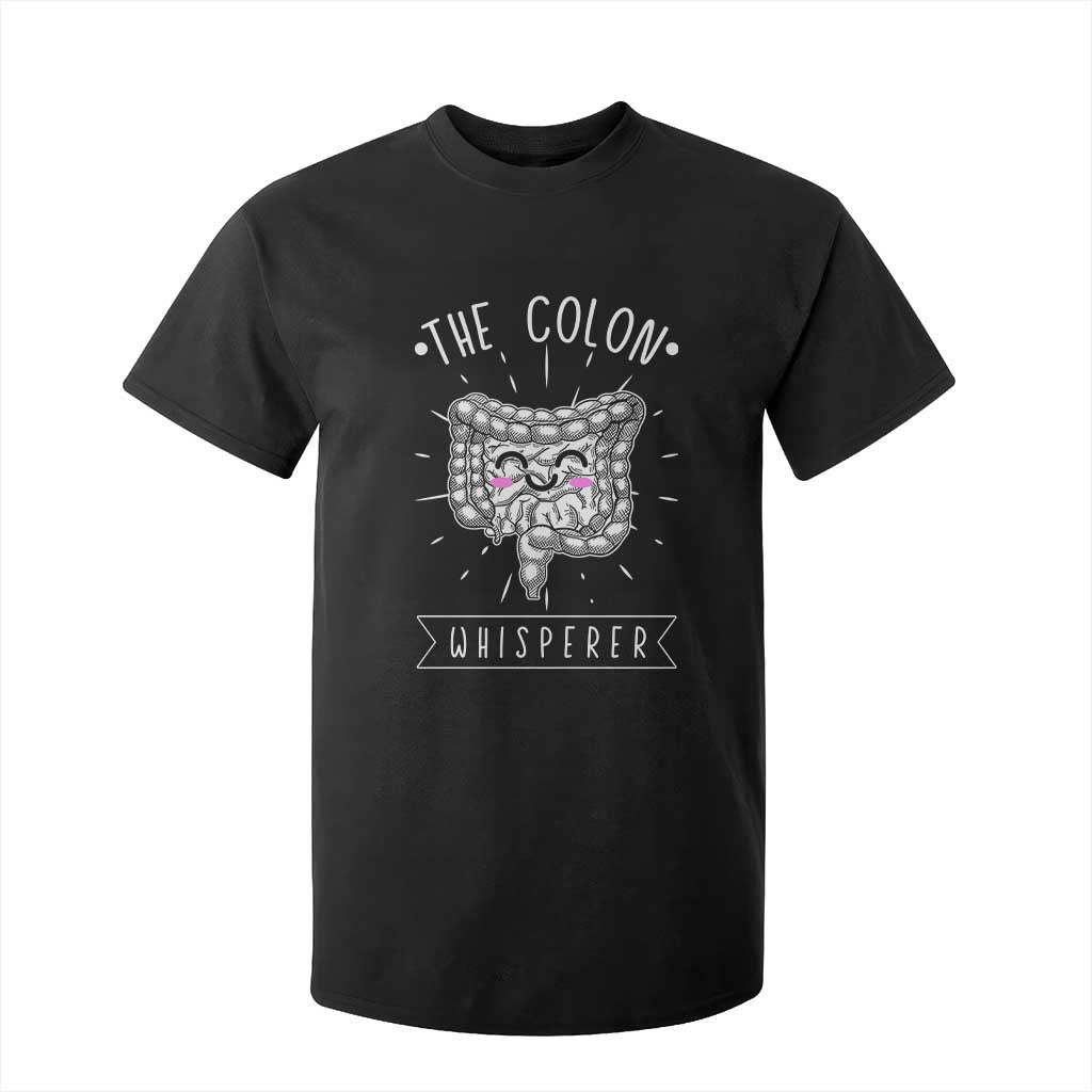 Funny Proctologist Endoscopy Nurse T Shirt For Kid The Colon Whisperer Endoscope Nurse TS11 Black Print Your Wear