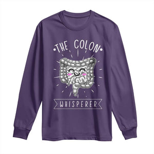 Funny Proctologist Endoscopy Nurse Long Sleeve Shirt The Colon Whisperer Endoscope Nurse TS11 Purple Print Your Wear