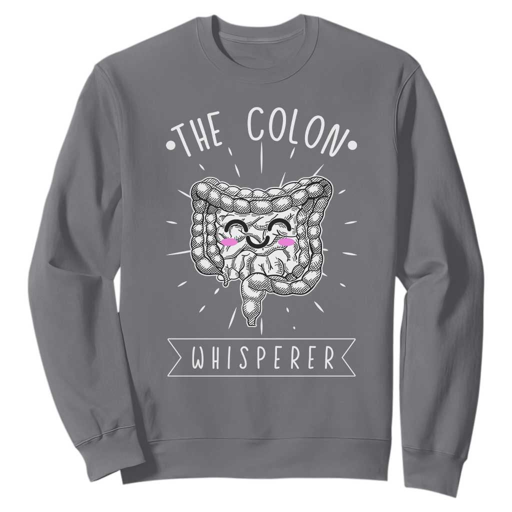 Funny Proctologist Endoscopy Nurse Sweatshirt The Colon Whisperer Endoscope Nurse TS11 Charcoal Print Your Wear