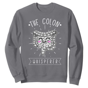 Funny Proctologist Endoscopy Nurse Sweatshirt The Colon Whisperer Endoscope Nurse TS11 Charcoal Print Your Wear