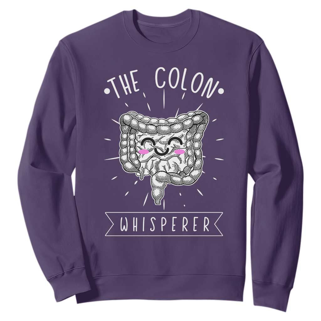 Funny Proctologist Endoscopy Nurse Sweatshirt The Colon Whisperer Endoscope Nurse TS11 Purple Print Your Wear