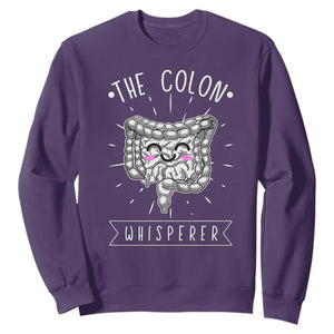 Funny Proctologist Endoscopy Nurse Sweatshirt The Colon Whisperer Endoscope Nurse TS11 Purple Print Your Wear