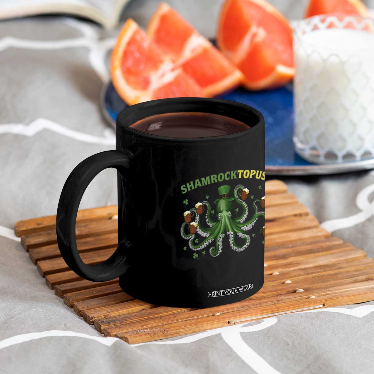 Funny St Patrick's Day Octopus Shamrocktopus Coffee Mug Irish Beer Mug TS11 Print Your Wear