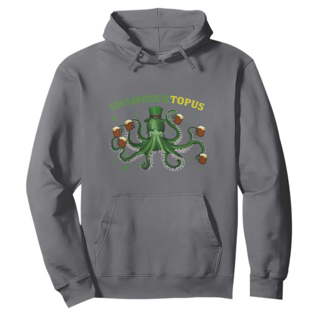 Funny St Patrick's Day Octopus Shamrocktopus Hoodie Irish Beer Mug TS11 Charcoal Print Your Wear