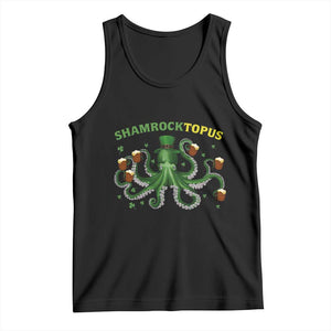 Funny St Patrick's Day Octopus Shamrocktopus Tank Top Irish Beer Mug TS11 Black Print Your Wear