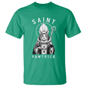 Funny St Patrick's Day Cat T Shirt Saint Pawtrick TS11 Irish Green Print Your Wear