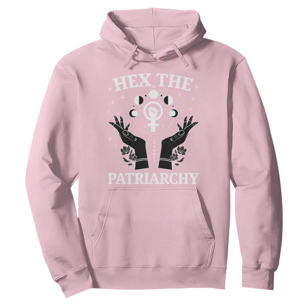 Hex The Patriarchy Hoodie Feminist Witch Female Symbol TS11 Light Pink Print Your Wear