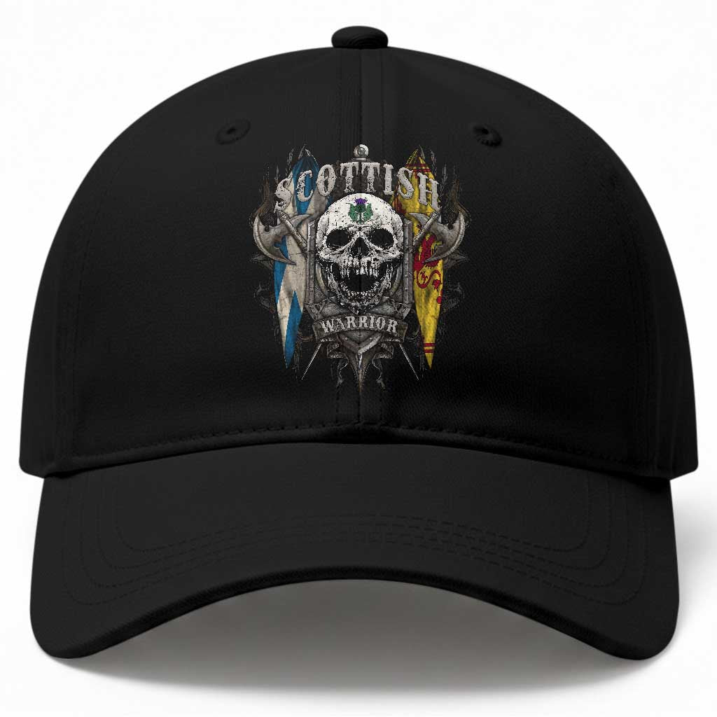 Scottish Warrior Baseball Cap Vintage Skull Celtic Cross Scottish Lion Rampant Flag TS11 Print Your Wear