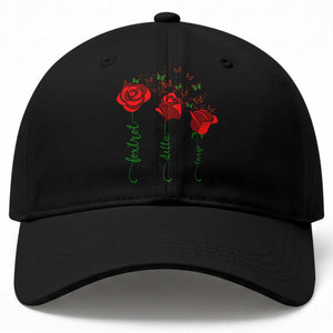 Funny Foxtrot Delta Tango Baseball Cap Vintage Rose Flowers Butterfly TS11 Print Your Wear