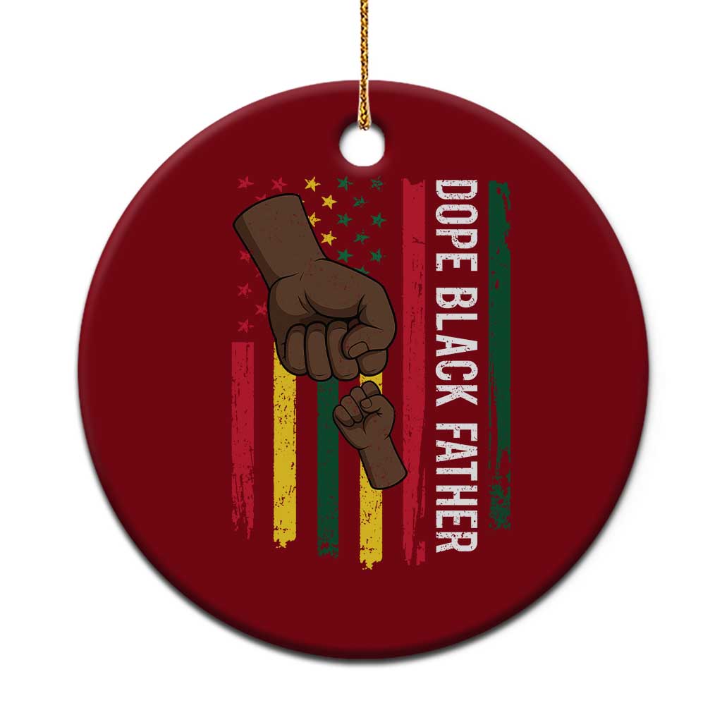 Dope Black Dad Ceramic Ornament Vintage American Flag Fist Bump TS11 1pc Red Print Your Wear