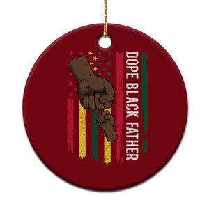 Dope Black Dad Ceramic Ornament Vintage American Flag Fist Bump TS11 1pc Red Print Your Wear