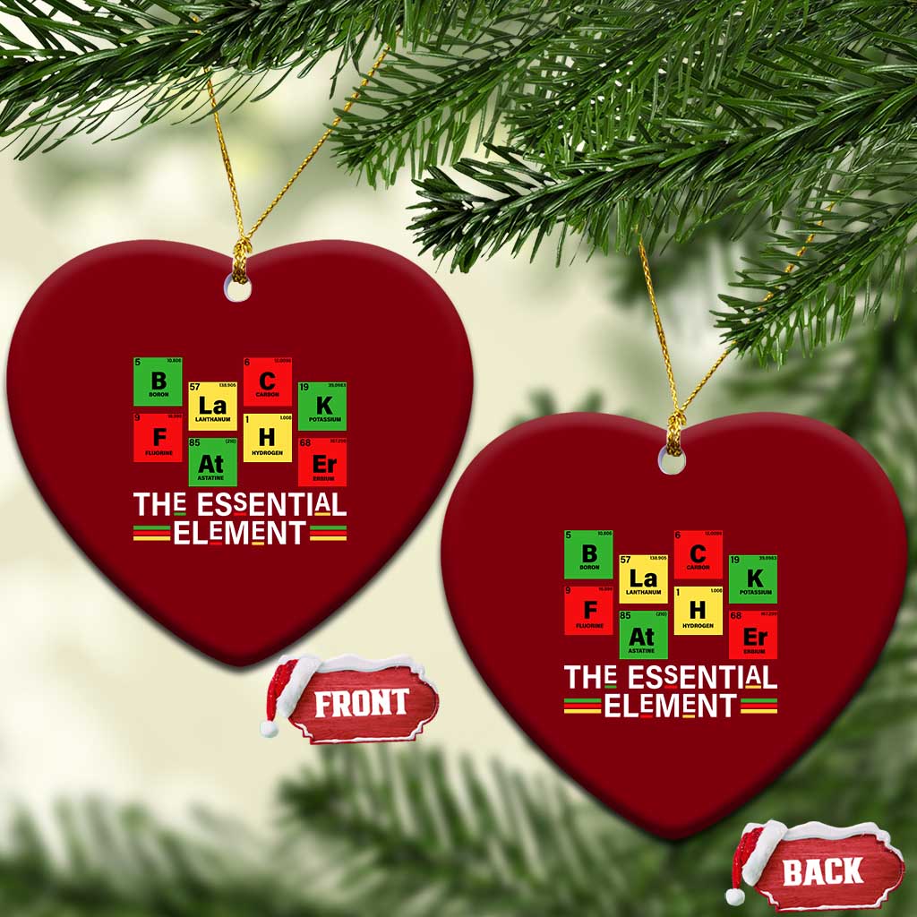 Black Father The Essential Element Ceramic Ornament Father's Day Juneteenth Chemistry Periodic Table TS11 Print Your Wear
