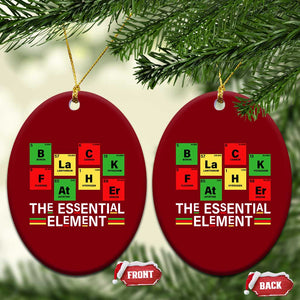 Black Father The Essential Element Ceramic Ornament Father's Day Juneteenth Chemistry Periodic Table TS11 Print Your Wear