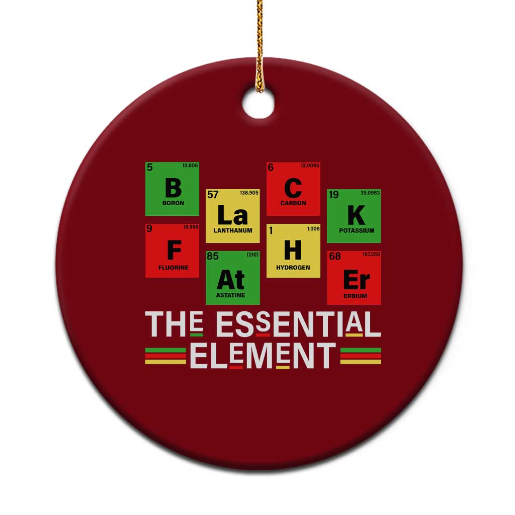 Black Father The Essential Element Ceramic Ornament Father's Day Juneteenth Chemistry Periodic Table TS11 1pc Red Print Your Wear