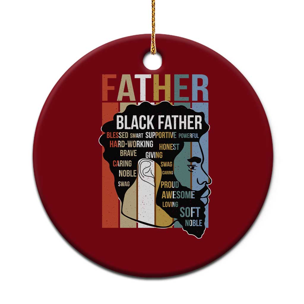 African American Black Father Ceramic Ornament Fathers Day Juneteenth TS11 1pc Red Print Your Wear