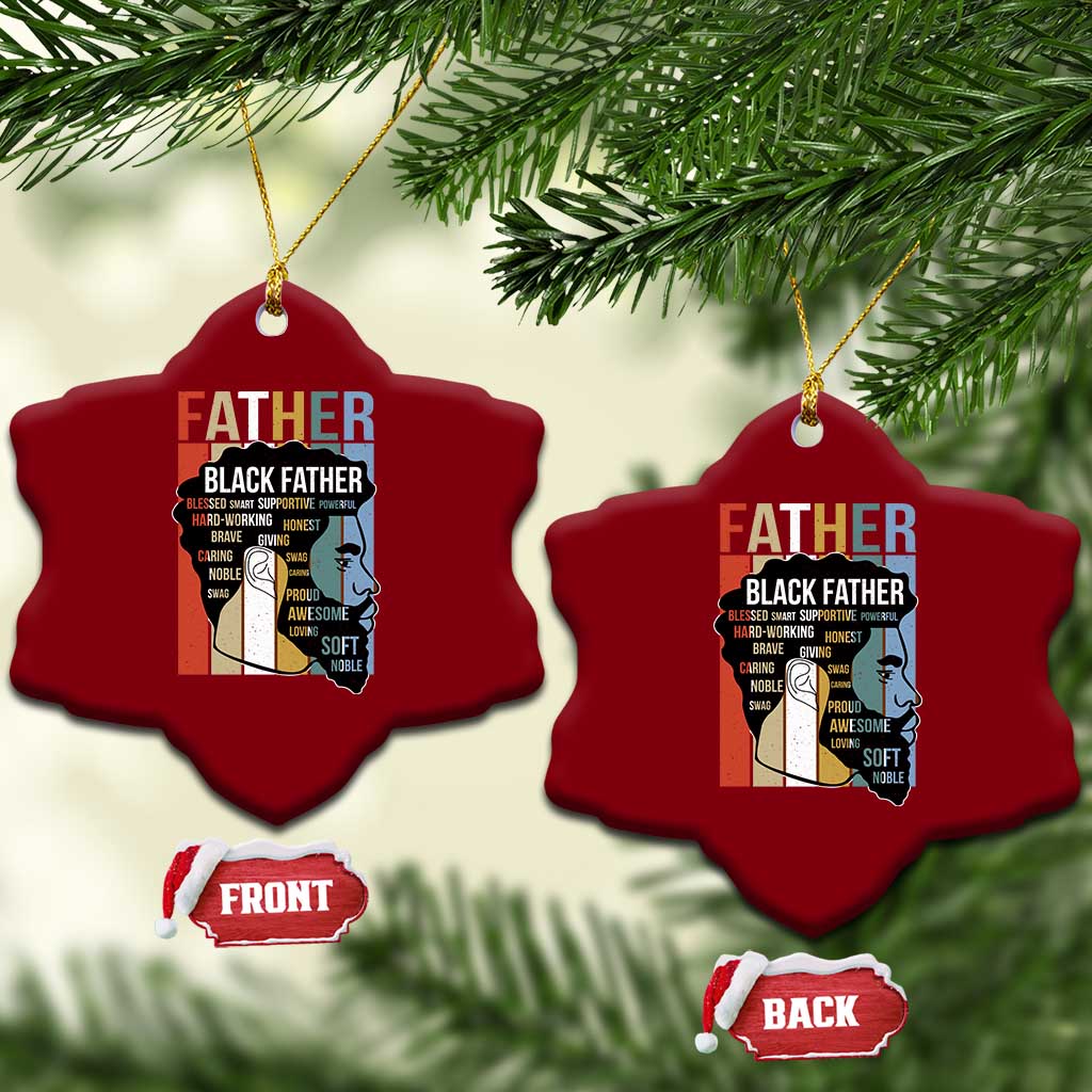 African American Black Father Ceramic Ornament Fathers Day Juneteenth TS11 Print Your Wear