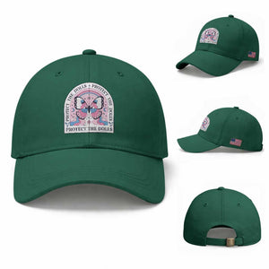 Protect The Dolls Baseball Cap Trans Women Pride Month Butterfly TS11 Baseball Cap Universal Fit Irish Green Print Your Wear