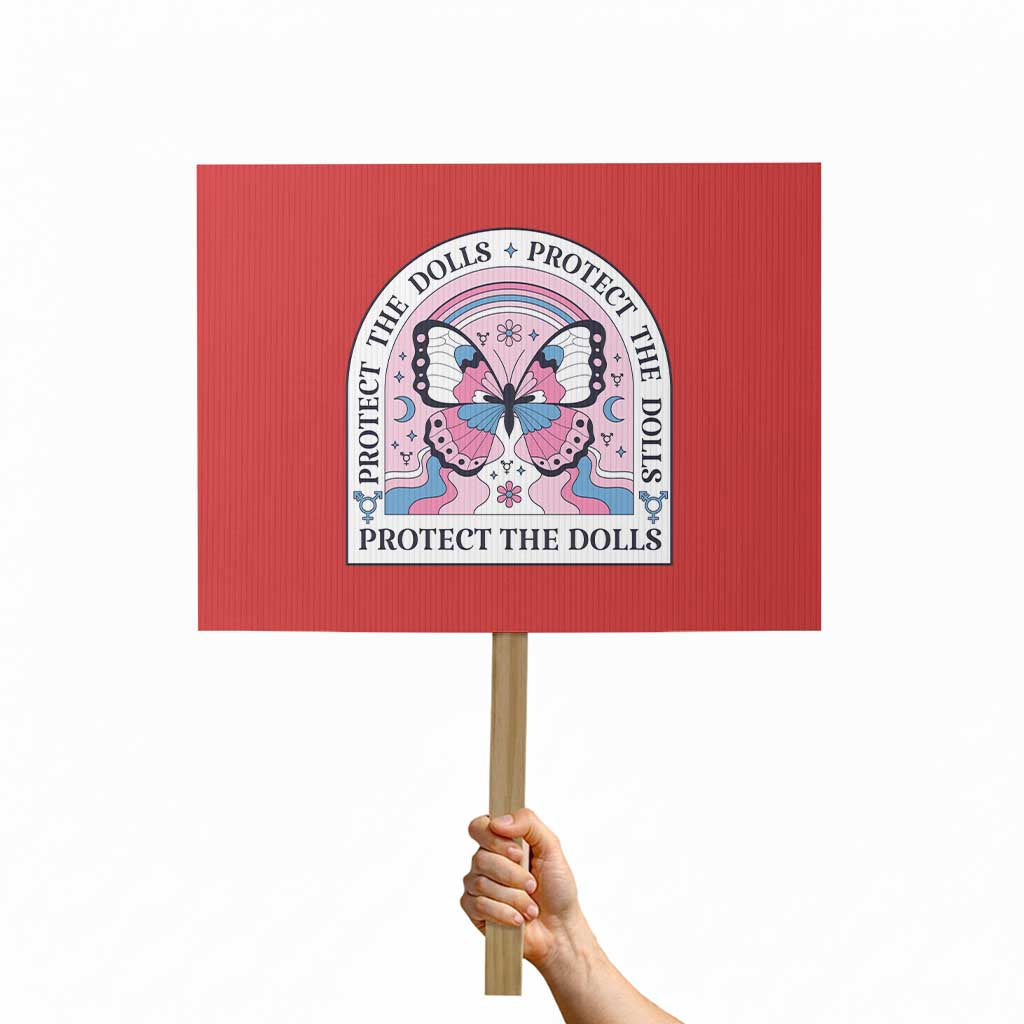 Protect The Dolls Protest Sign Trans Women Pride Month Butterfly TS11 Horizontal 18