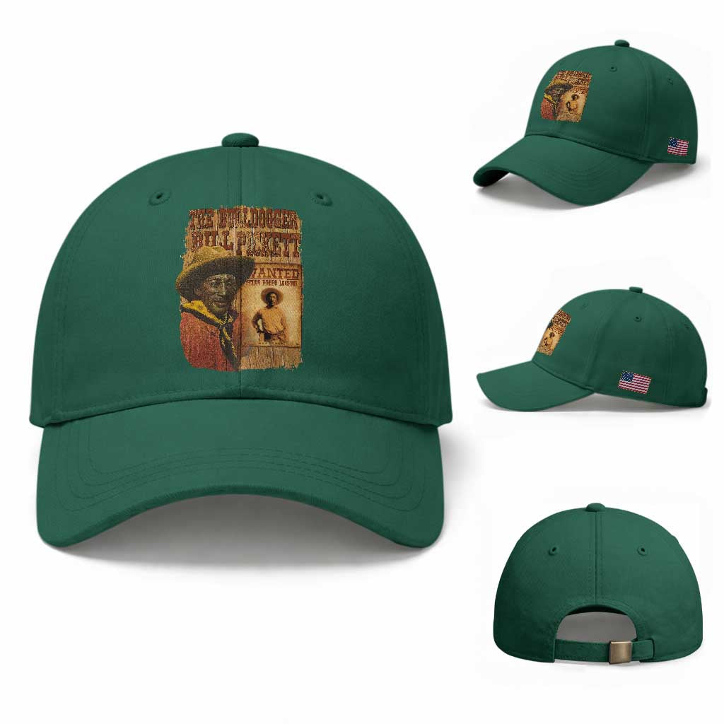 The Bulldogger Bill Pickett Baseball Cap Texan Rodeo Legend TS11 Baseball Cap Universal Fit Irish Green Print Your Wear