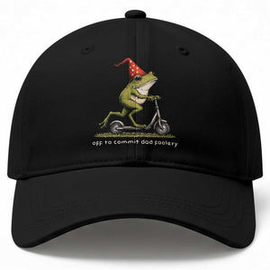 Off To Commit Dad Foolery Baseball Cap Funny Daddy Frog Scooter Fathers Day TS11 Print Your Wear