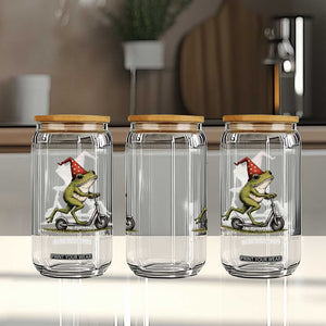 Off To Commit Dad Foolery Glass Can Funny Daddy Frog Scooter Fathers Day TS11 Print Your Wear