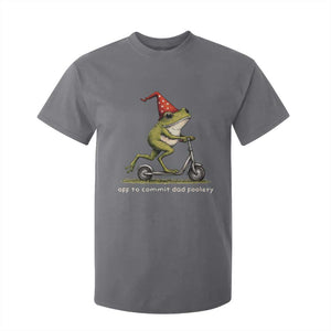 Off To Commit Dad Foolery T Shirt For Kid Funny Daddy Frog Scooter Fathers Day TS11 Charcoal Print Your Wear
