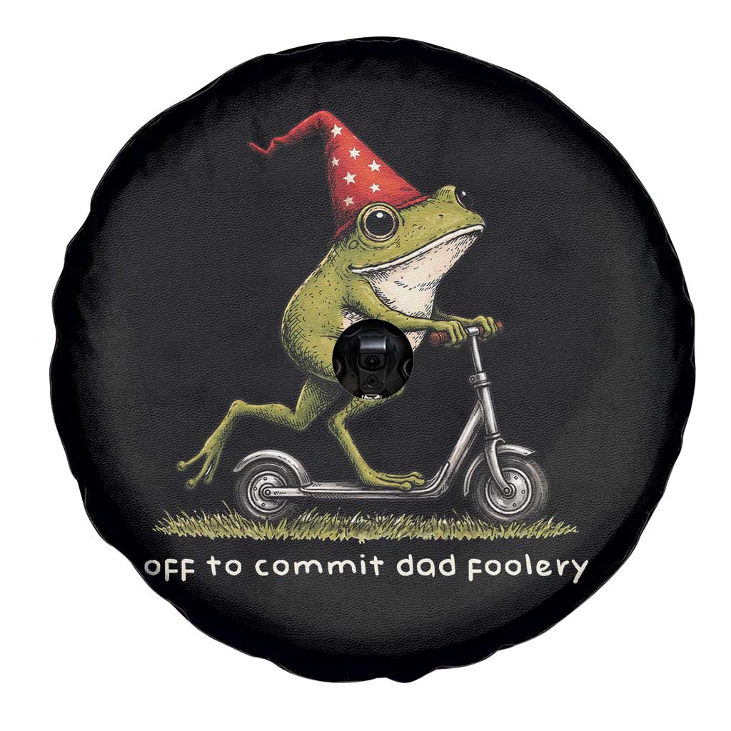 Off To Commit Dad Foolery Spare Tire Cover Funny Daddy Frog Scooter Fathers Day TS11 Print Your Wear