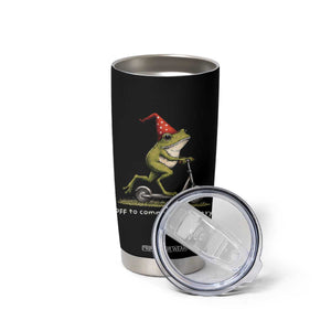 Off To Commit Dad Foolery Tumbler Cup Funny Daddy Frog Scooter Fathers Day TS11 Print Your Wear