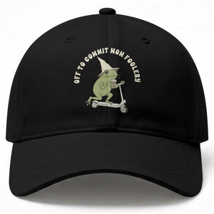 Off To Commit Mom Foolery Baseball Cap Funny Mama Frog Scooter Mother's Day TS11 Print Your Wear