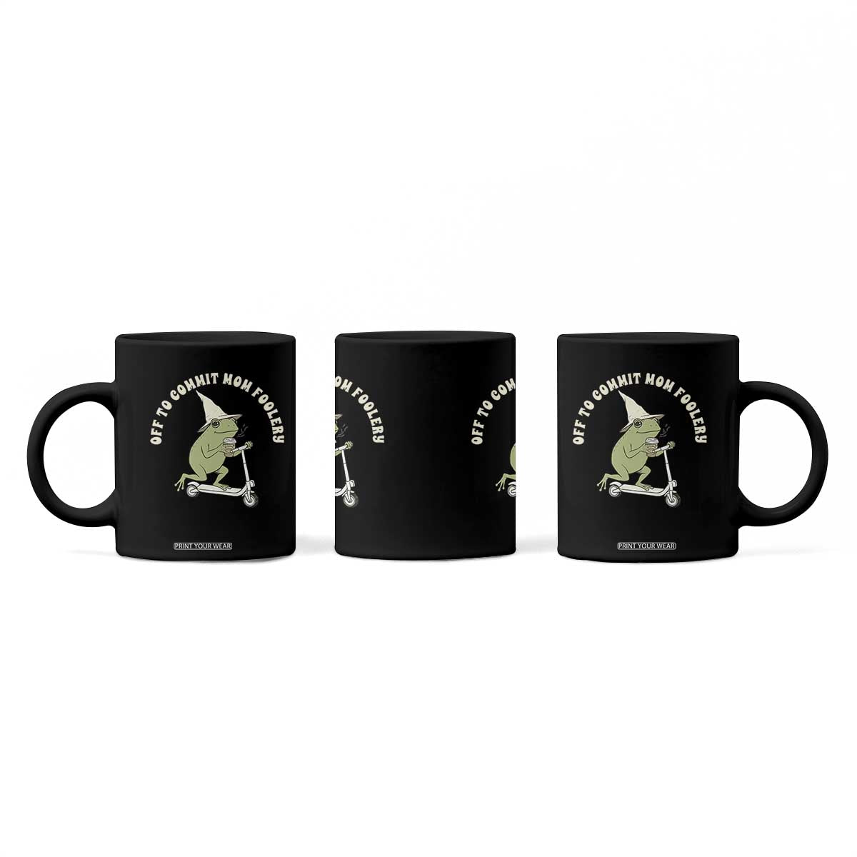 Off To Commit Mom Foolery Coffee Mug Funny Mama Frog Scooter Mother's Day TS11 Print Your Wear