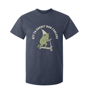 Off To Commit Mom Foolery T Shirt For Kid Funny Mama Frog Scooter Mother's Day TS11 Navy Print Your Wear